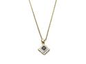 9ct Sapphire & Diamond Pendant & Chain