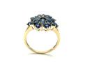 14ct Yellow Gold sapphire Cluster Ring