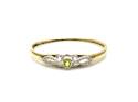 9ct Yellow Peridot & Diamond Bangle