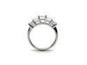 14ct White Gold CZ 5 Stone Ring