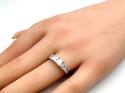 14ct White Gold CZ 5 Stone Ring