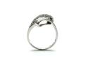 9ct White Gold CZ Crossover Ring