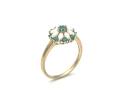 9ct Emerald & Opal Cluster Ring