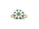 9ct Emerald & Opal Cluster Ring