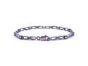 9ct White Gold CZ Bracelet