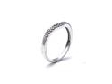 9ct White Gold Diamond Wishbone Ring