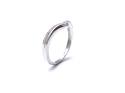 9ct White Gold Diamond Wishbone Ring