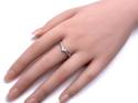 9ct White Gold Diamond Wishbone Ring