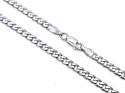 9ct White Gold Curb Chain 22 inch