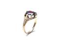 9ct Yellow Gold Garnet Solitaire Ring