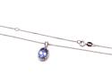 9ct Tanzanite & Diamond Pendant & Chain