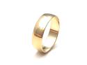 9ct Yellow Gold D Shaped Wedding Ring 6mm