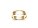 9ct Yellow Gold D Shaped Wedding Ring 6mm