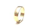 9ct Yellow Gold D Shaped Wedding Ring 6mm