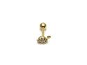 9ct Yellow Gold CZ Turtle Cartilage Earring