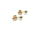 9ct Yellow Gold Ball Stud Earrings 3mm