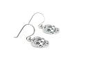 Silver Sugar Skull Drop Earrings