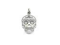 Silver Sugar Skull Pendant