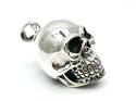 Silver Polished Skull Pendant