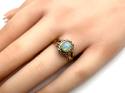 9ct yellow Gold Opal & Diamond Ring