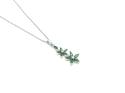 Silver CZ Star Flower Pendant & Chain