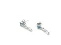 Silver CZ Mixed Shaped Drop Earrings