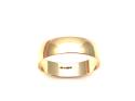 9ct Yellow Gold D Shaped Wedding Ring 6mm