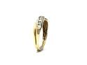 9ct Yellow Gold CZ Crossover Ring