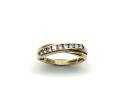 9ct Yellow Gold CZ Crossover Ring