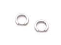 Silver Rainbow CZ Huggie Hoop Earrings