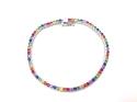 Silver Rainbow CZ Tennis Bracelet 7.5 Inch