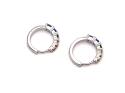 Silver Rainbow CZ Huggie Hoop Earrings