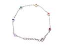 Silver Rainbow CZ Bracelet