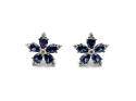 Silver CZ flower Stud Earrings 12mm