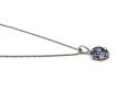 Silver CZ Flower Necklet 16-18 Inch