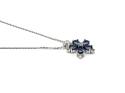 Silver CZ Flower Necklet 16-18 Inch