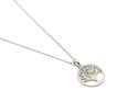 Silver Multi CZ Tree Of Life Pendant & Chain