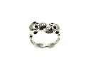 Silver Double Skull Ring