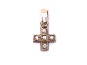 9ct Yellow Gold CZ Cross Pendant