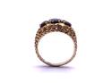 9ct Yellow Gold Garnet 3 Stone Ring