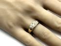 9ct Yellow Gold CZ 3 Stone Ring