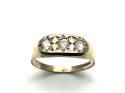 9ct Yellow Gold CZ 3 Stone Ring