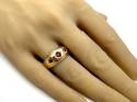 9ct Yellow Gold Garnet 3 Stone Ring