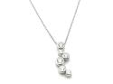 Silver CZ Bubble Cluster Pendant & Chain