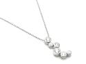 Silver CZ Bubble Cluster Pendant & Chain