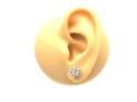 Silver CZ Bubble Cluster Stud Earrings