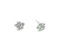 Silver CZ Bubble Cluster Stud Earrings