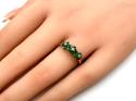 9ct Yellow Gold Emerald & Diamond Ring