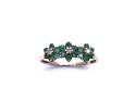 9ct Yellow Gold Emerald & Diamond Ring