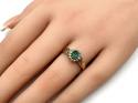 9ct Yellow Gold Emerald & Diamond Ring